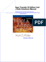 Full Download Heat and Mass Transfer SI Edition 2nd Edition Rolle Solutions Manual All Chapter 2024 PDF