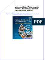 Full Download Human Development and Performance Throughout The Lifespan 2nd Edition Cronin Solutions Manual All Chapter 2024 PDF