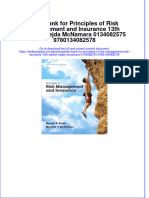 The Download Test Bank For Principles of Risk Management and Insurance 13th Edition Rejda McNamara 0134082575 9780134082578 Full Chapter New 2024