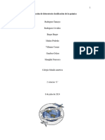 Investigación de Laboratorio Clasificación de La Química