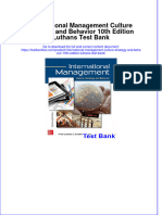 Full Download International Management Culture Strategy and Behavior 10th Edition Luthans Test Bank All Chapter 2024 PDF