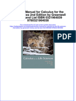 Solution Manual For Calculus For The Life Sciences 2nd Edition by Greenwell Ritchey and Lial ISBN 0321964039 9780321964038