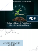 Fertilidade de Solos e Nutrição de Plantas