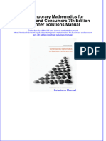 Full Download Contemporary Mathematics For Business and Consumers 7th Edition Brechner Solutions Manual All Chapter 2024 PDF