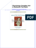 Full Download Abnormal Psychology Canadian 2nd Edition Hoeksema Test Bank All Chapter 2024 PDF