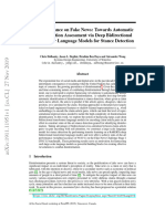 Taking A Stance On Fake News: Towards Automatic Disinformation Assessment Via Deep Bidirectional Transformer Language Models For Stance Detection