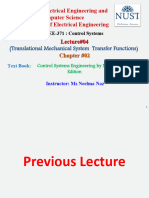 Lecture 04, 05 Translational Mechanical Systems