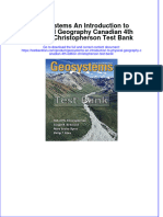 Geosystems An Introduction To Physical Geography Canadian 4th Edition Christopherson Test Bank All Chapters