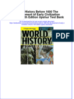 Instant Download PDF World History Before 1600 The Development of Early Civilization Volume I 5th Edition Upshur Test Bank Full Chapter