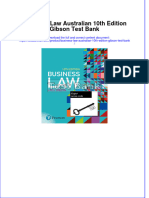 (Download PDF) Business Law Australian 10th Edition Gibson Test Bank Full Chapter