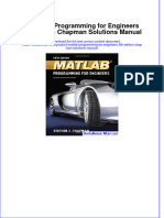 Instant Download PDF MATLAB Programming For Engineers 5th Edition Chapman Solutions Manual Full Chapter