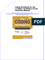 Instant Download PDF 2015 Coding Workbook For The Physician's Office 1st Edition Covell Solutions Manual Full Chapter