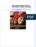 (Download PDF) Anthropology Appreciating Human Diversity 15th Edition Kottak Test Bank Full Chapter