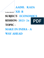 Economics Project - Make in India - A Way Ahead