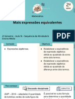 Mais Expressões Equivalentes: Matemática