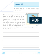 Finish It Writing Activity Sheets Ver 1