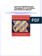 (Download PDF) Data Structures Algorithms and Software Principles in C 1st Edition Standish Solutions Manual Full Chapter