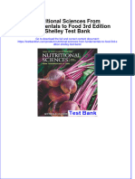 Instant Download PDF Nutritional Sciences From Fundamentals To Food 3rd Edition Shelley Test Bank Full Chapter