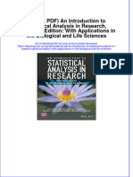 (Ebook PDF) An Introduction To Statistical Analysis in Research, Optimized Edition: With Applications in The Biological and Life Sciences