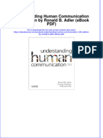 Full Download PDF of Understanding Human Communication 12th Edition by Ronald B. Adler (Ebook PDF) All Chapter