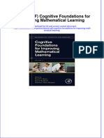 Full Download PDF of (Ebook PDF) Cognitive Foundations For Improving Mathematical Learning All Chapter