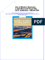 (Ebook PDF) Essentials of Modern Business Statistics With Microsoft Excel 8th Edition David R. Anderson - Ebook PDF All Chapter