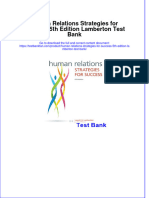 Instant Download PDF Human Relations Strategies For Success 5th Edition Lamberton Test Bank Full Chapter