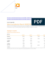 Edita Announces 1H2022 Results