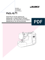 Juki HZL-71E Sewing Machine Instruction Manual