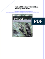 (Download PDF) Fundamentals of Physics 11th Edition Halliday Test Bank Full Chapter