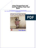 Instant Download PDF Psychology Perspectives and Connections 3rd Edition Feist Test Bank Full Chapter