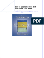 (Download PDF) Introduction To Econometrics 2nd Edition Stock Test Bank Full Chapter