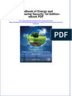 Full Download PDF of Handbook of Energy and Environmental Security 1st Edition - Ebook PDF All Chapter