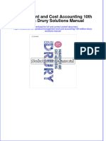 (Download PDF) Management and Cost Accounting 10th Edition Drury Solutions Manual Full Chapter