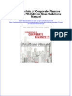 (Download PDF) Fundamentals of Corporate Finance Australian 7th Edition Ross Solutions Manual Full Chapter