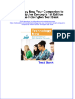 Instant Download PDF Technology Now Your Companion To SAM Computer Concepts 1st Edition Corinne Hoisington Test Bank Full Chapter