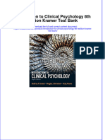 (Download PDF) Introduction To Clinical Psychology 8th Edition Kramer Test Bank Full Chapter