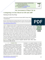 Ecological Sensitivity Assessment of Xinyi City in Guangdong Province Based On GIS and AHP