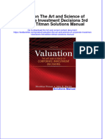 Instant Download PDF Valuation The Art and Science of Corporate Investment Decisions 3rd Edition Titman Solutions Manual Full Chapter