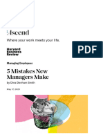 HBR - 5 Mistakes New Managers Make