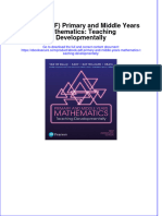 Full Download PDF of (Ebook PDF) Primary and Middle Years Mathematics: Teaching Developmentally All Chapter