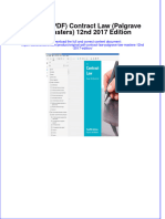 Full Download PDF of (Original PDF) Contract Law (Palgrave Law Masters) 12nd 2017 Edition All Chapter