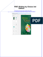 Full Download PDF of (Original PDF) Writing by Choice 3rd Edition All Chapter