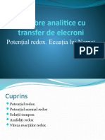 Curs 6 Potential Redox - Ecuatia Lui Nernst