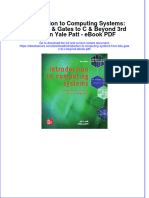 (Ebook PDF) Introduction To Computing Systems: From Bits & Gates To C & Beyond 3rd Edition Yale Patt - Ebook PDF All Chapter