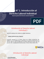 Derecho Laboral Individual II - 1° Sesión