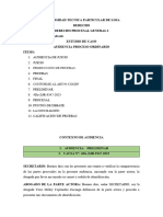 Derecho Procesal General I, Estudio de Caso - Alex Soto