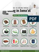 Items To Bring in Jamaat