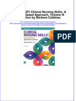 Full Download PDF of (Original PDF) Clinical Nursing Skills: A Concept-Based Approach, Volume III 3rd Edition by Barbara Callahan All Chapter