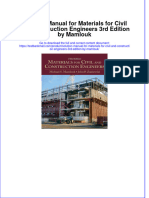 Full Download PDF of Solution Manual For Materials For Civil and Construction Engineers 3rd Edition by Mamlouk All Chapter